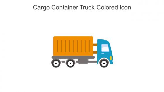 Cargo Container Truck Colored Icon In Powerpoint Pptx Png And Editable Eps Format