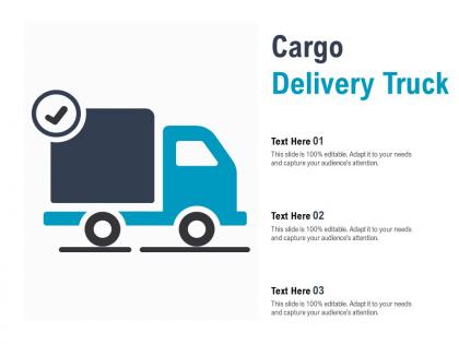 Cargo delivery truck