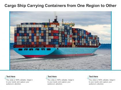 Cargo ship carrying containers from one region to other