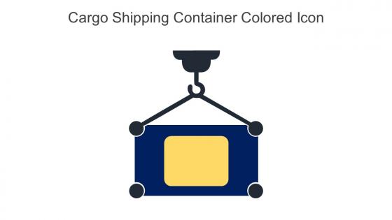 Cargo Shipping Container Colored Icon in powerpoint pptx png and editable eps format