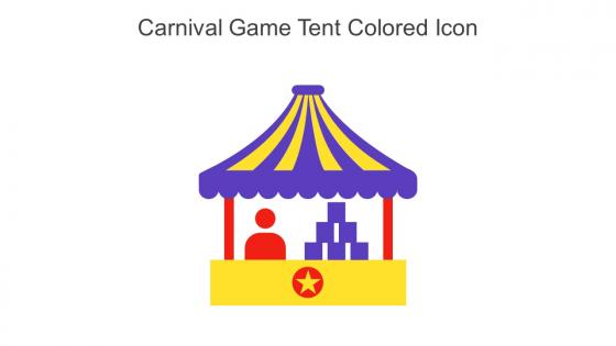 Carnival Game Tent Colored Icon In Powerpoint Pptx Png And Editable Eps Format