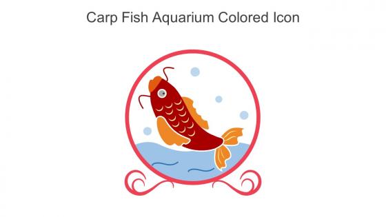 Carp Fish Aquarium Colored Icon in powerpoint pptx png and editable eps format