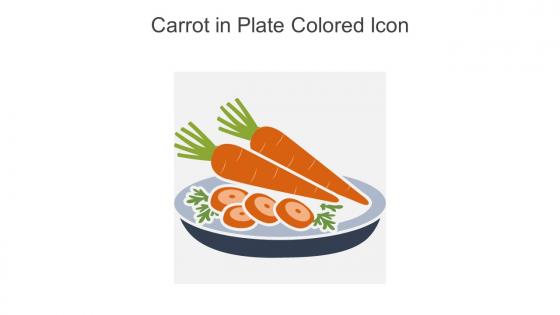 Carrot In Plate Colored Icon In Powerpoint Pptx Png And Editable Eps Format