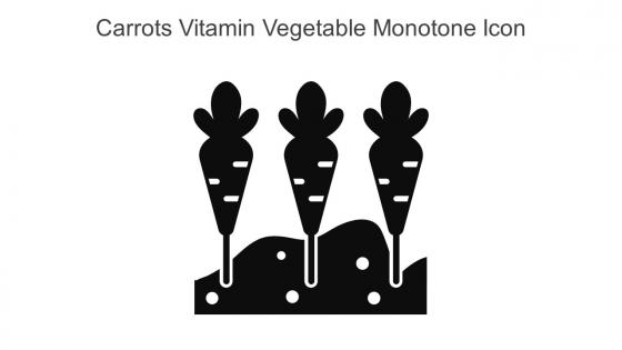 Carrots Vitamin Vegetable Monotone Icon In Powerpoint Pptx Png And Editable Eps Format