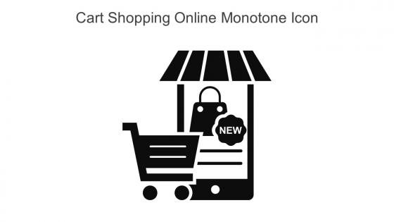 Cart Shopping Online Monotone Icon In Powerpoint Pptx Png And Editable Eps Format