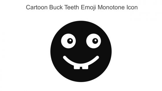 Cartoon Buck Teeth Emoji Monotone Icon In Powerpoint Pptx Png And Editable Eps Format