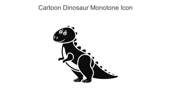 Cartoon Dinosaur Monotone Icon In Powerpoint Pptx Png And Editable Eps Format