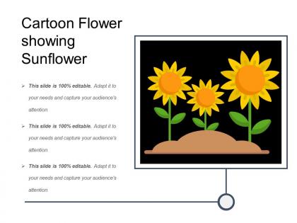 Cartoon flower showing sunflower