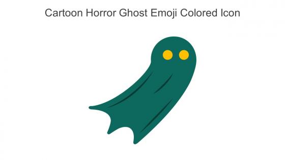 Cartoon Horror Ghost Emoji Colored Icon In Powerpoint Pptx Png And Editable Eps Format