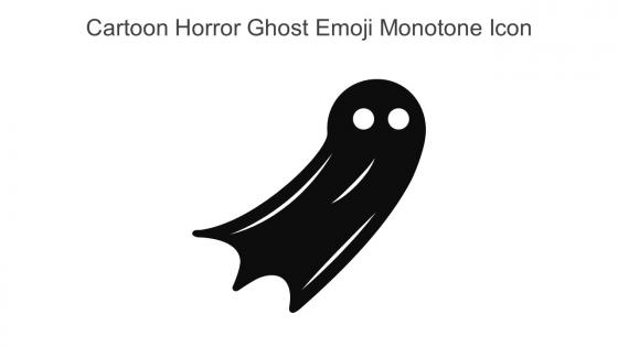 Cartoon Horror Ghost Emoji Monotone Icon In Powerpoint Pptx Png And Editable Eps Format