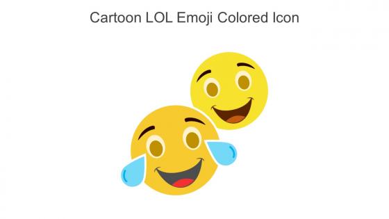Cartoon Lol Emoji Colored Icon In Powerpoint Pptx Png And Editable Eps Format