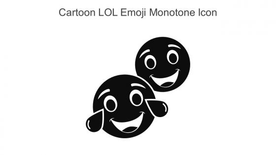 Cartoon Lol Emoji Monotone Icon In Powerpoint Pptx Png And Editable Eps Format