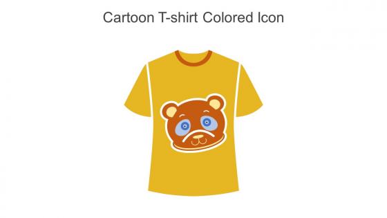 Cartoon T Shirt Colored Icon In Powerpoint Pptx Png And Editable Eps Format