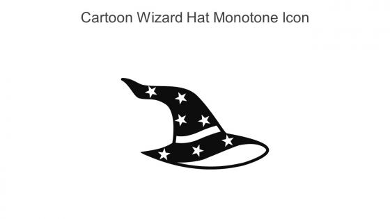 Cartoon Wizard Hat Monotone Icon In Powerpoint Pptx Png And Editable Eps Format