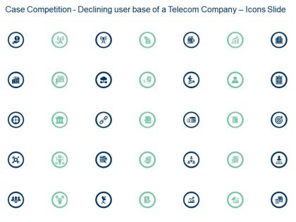 Case competition declining user base of a telecom company icons slide ppt slides