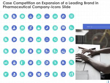 Case competition on expansion of a leading brand in pharmaceutical company icons slide ppt grid