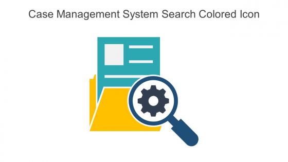 Case Management System Search Colored Icon In Powerpoint Pptx Png And Editable Eps Format