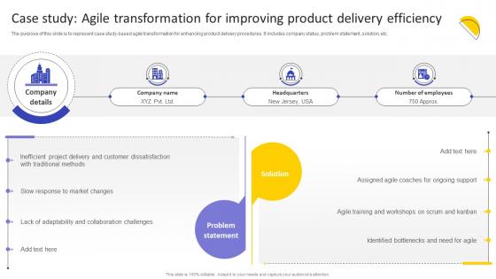 Case Study Agile Transformation For Improving Agile Product Owner Training Manual DTE SS
