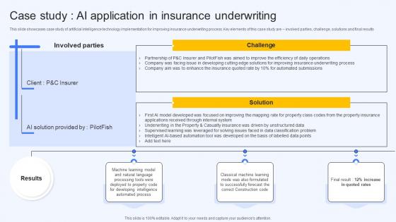 Case Study Ai Application In Insurance Underwriting Ai Finance Use Cases AI SS V