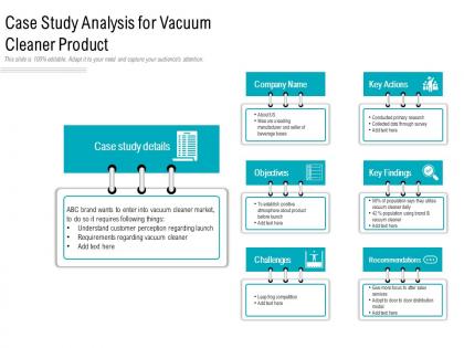 Case study analysis for vacuum cleaner product
