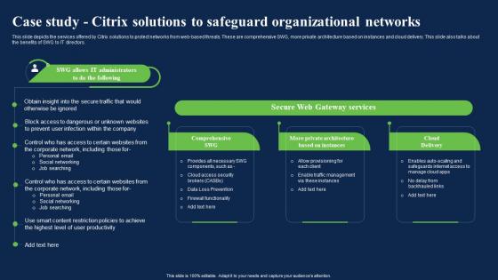 Case Study Citrix Solutions To Safeguard Network Security Using Secure Web Gateway