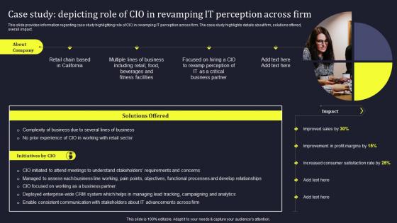 Case Study Depicting Role Of CIO In Revamping Develop Business Aligned IT Strategy