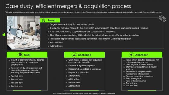 Case Study Efficient Mergers And Acquisition Process Building Substantial Business Strategy