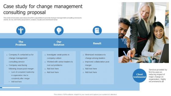 Case Study For Change Management Consulting Proposal Ppt Topics