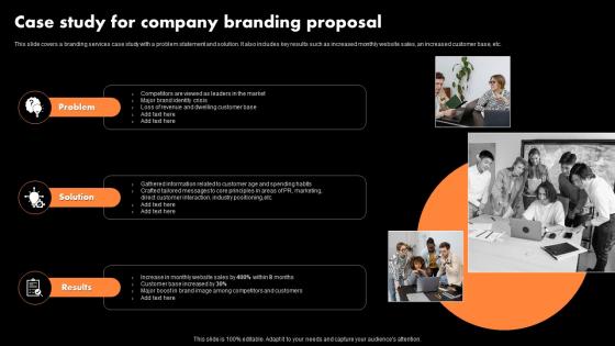 Case Study For Company Branding Proposal Ppt Model Structure