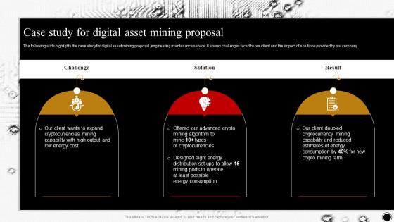 Case Study For Digital Asset Mining Proposal Ppt Ideas Background Designs