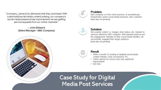 Case study for digital media post services ppt styles files