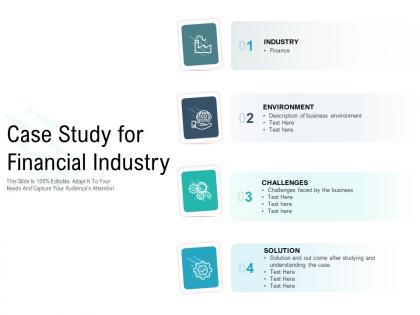 Case study for financial industry