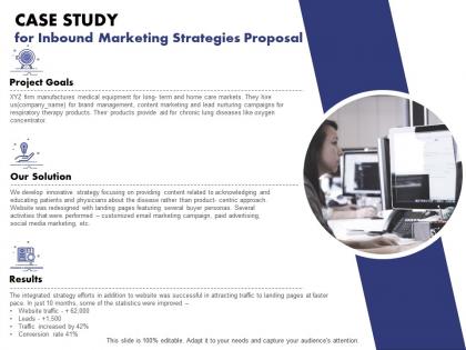 Case study for inbound marketing strategies proposal ppt powerpoint tips