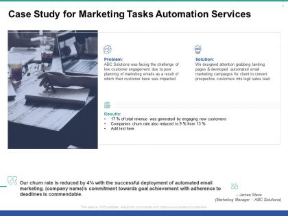 Case study for marketing tasks automation services ppt powerpoint presentation ideas
