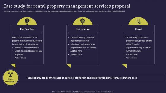 Case Study For Rental Property Management Services Proposal Ppt Pictures