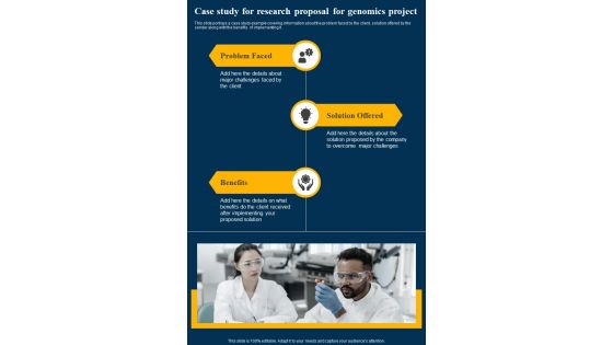 Case Study For Research Proposal For Genomics Project One Pager Sample Example Document