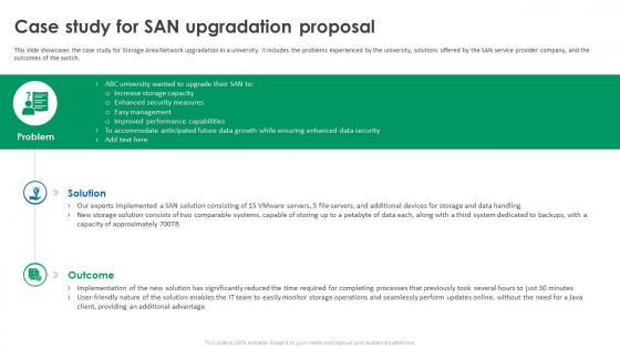 Case Study For SAN Upgradation Proposal