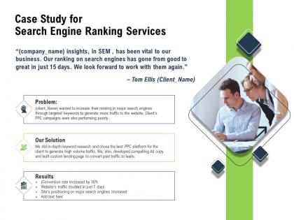 Case study for search engine ranking services solution ppt powerpoint presentation shapes
