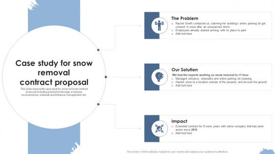 Case Study For Snow Removal Contract Proposal Ppt Powerpoint Presentation Diagram Images