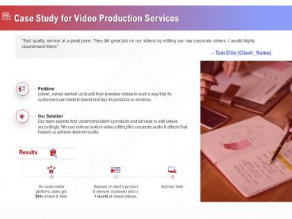 Case study for video production services ppt file format ideas