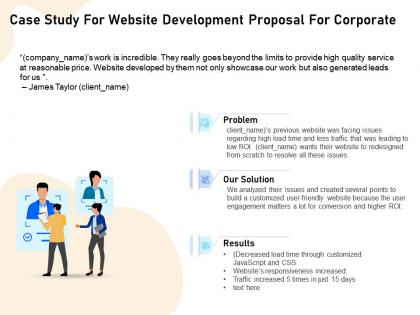 Case study for website development proposal for corporate ppt file formats