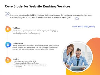 Case study for website ranking services ppt powerpoint presentation file display