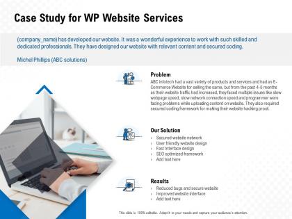 Case study for wp website services ppt powerpoint presentation visual aids summary
