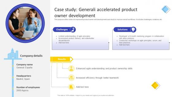Case Study Generali Accelerated Product Owner Agile Product Owner Training Manual DTE SS