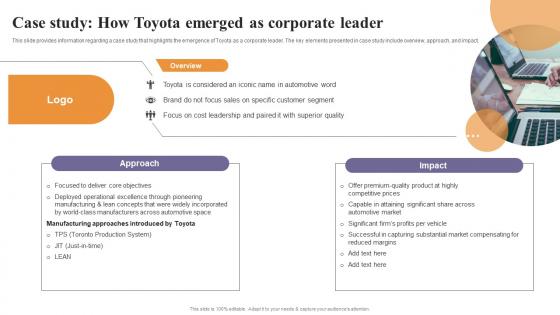 Case Study How Toyota Emerged As Corporate Leader Corporate Strategy Overview Strategy SS