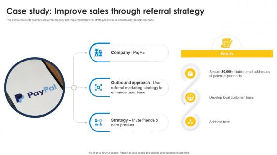Case Study Improve Sales Through Referral Strategy Improve Sales Pipeline SA SS