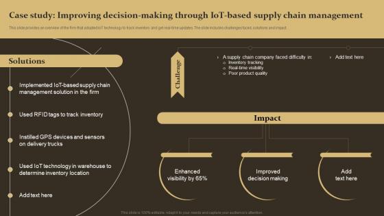 Case Study Improving Decision Making Through IoT Supply Chain Management IoT SS