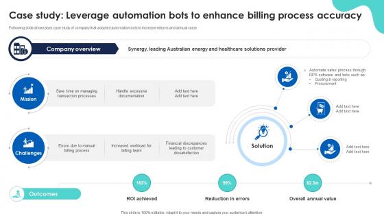 Case Study Leverage Automation Bots Sales Automation For Improving Efficiency And Revenue SA SS