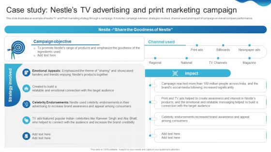Case Study Nestles TV Advertising And Print Detailed Analysis Of Nestles Marketing Strategy SS