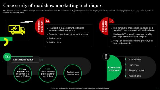 Case Study Of Roadshow Marketing Technique Strategic Guide For Field Marketing MKT SS